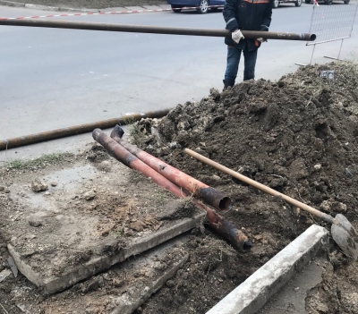 Устранение порыва тепловой сети от ЦТП -3 в г. Рыбница
