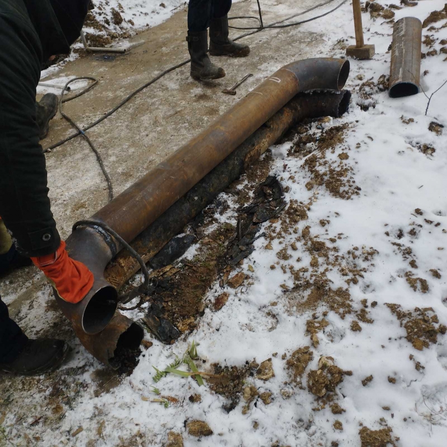 Устранение порывов тепловых сетей в г. Рыбница и г. Каменка