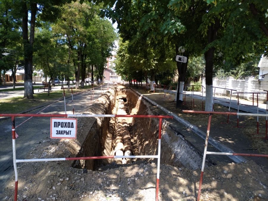 Замена тепловой сети по бул. Гагарина в г.Тирасполь