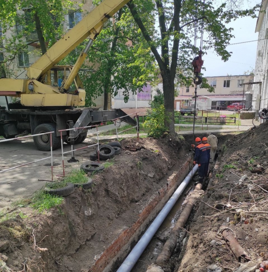 Замена магистральной  тепловой сети по ул. Комсомольская, 12 в г. Днестровск